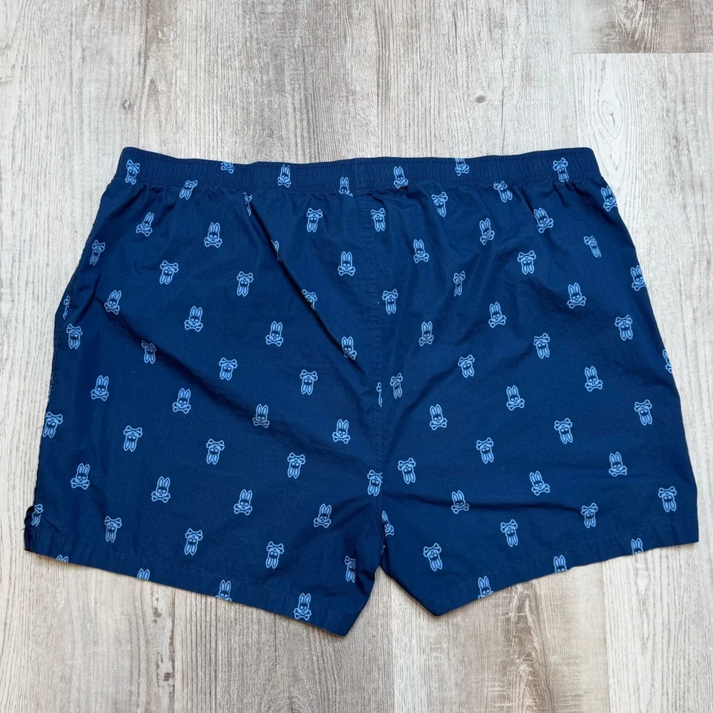 Psycho Bunny Navy Boxers with Bunny Pattern Size XXL